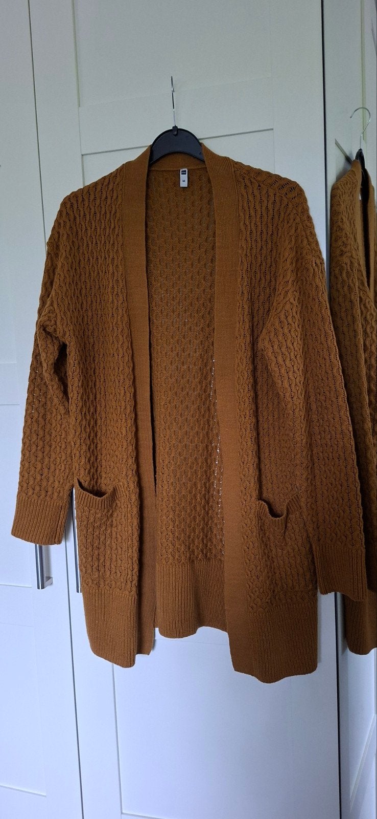 Hema Bruin Gebreid Vest Maat M, okergeel, mosterdgeel, Maat 38/40 (M), Bruin, Ophalen of Verzenden, Zo goed als nieuw