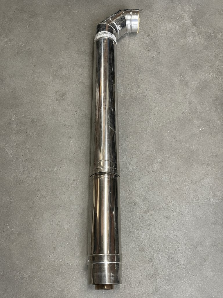 Dubbelwandige kachelpijp 150mm 15 cm, Huis en Inrichting, Kachels, Ophalen, Gebruikt, Gas, Inbouw