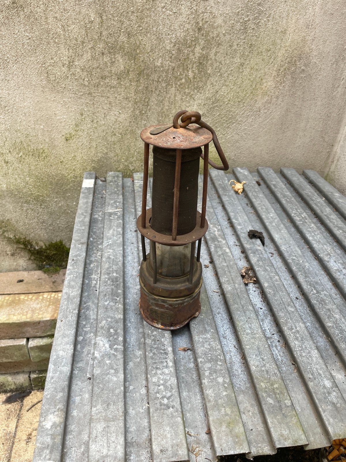 Vintage originele mijnwerkerslamp te koop, Antiek en Kunst, Antiek | Lampen, Ophalen
