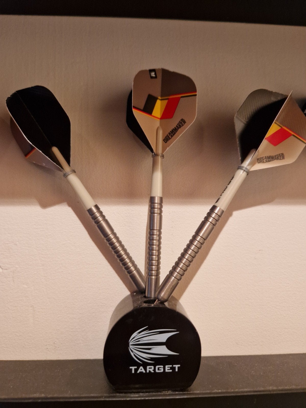 Target Darts Dimitri v/d Berg/ Dreammaker Flights en houder, Ophalen of Verzenden, Gebruikt, Pijlen