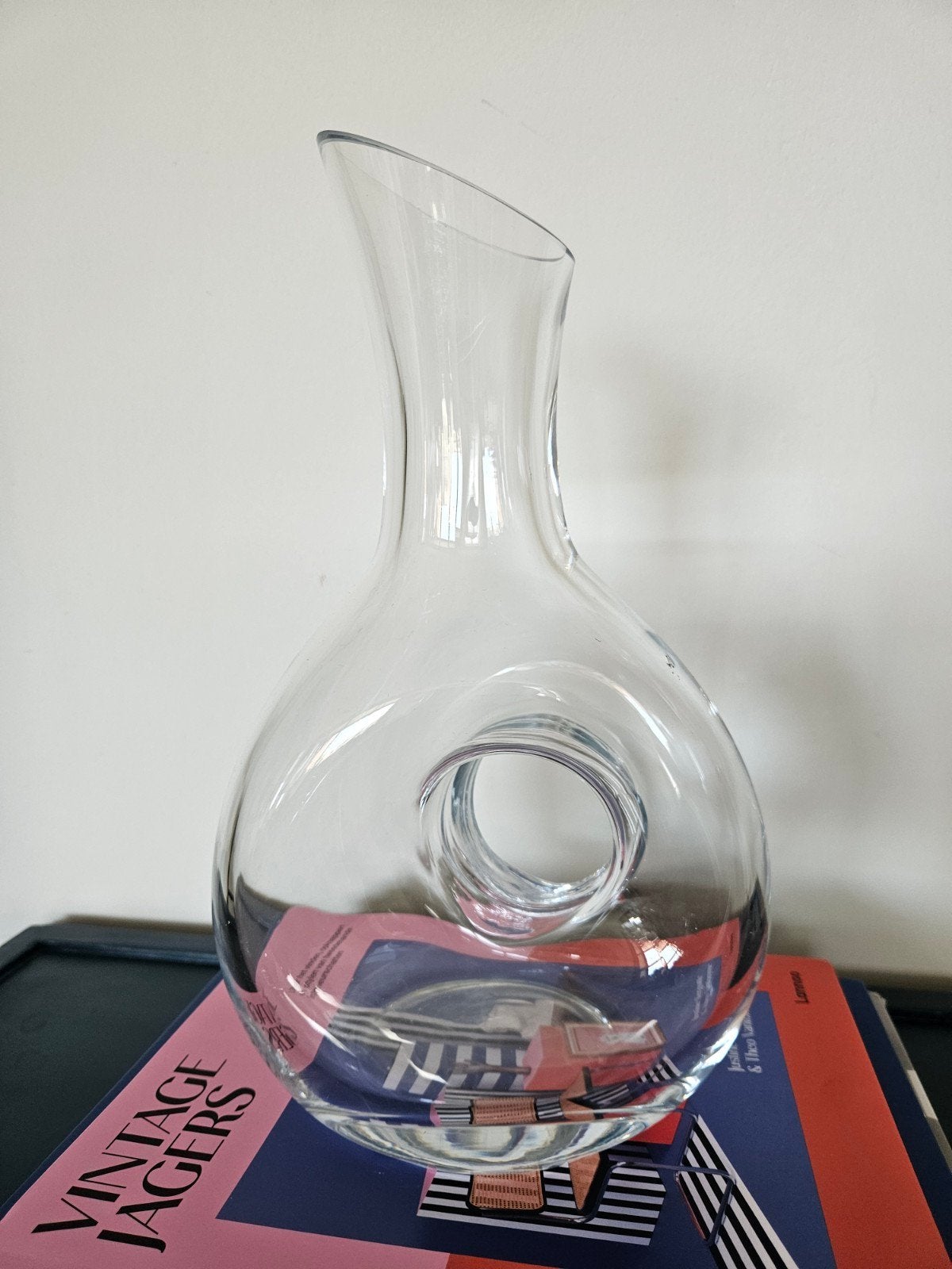Design vintage wijn decanteerder / karaf glas bubbel, Ophalen of Verzenden, Zo goed als nieuw, Overige typen