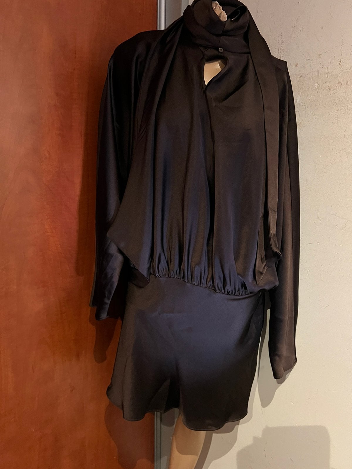 ZARA jurk met vaste sjaal maat xl zgan, F, Zwart, Maat 46/48 (XL) of groter, B
