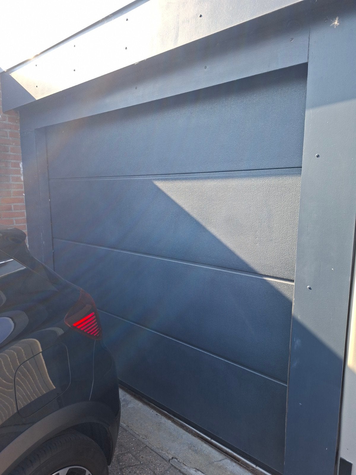 Garagedeur met elektrische opener, Ophalen, Gebruikt, Garagedeur, Metaal