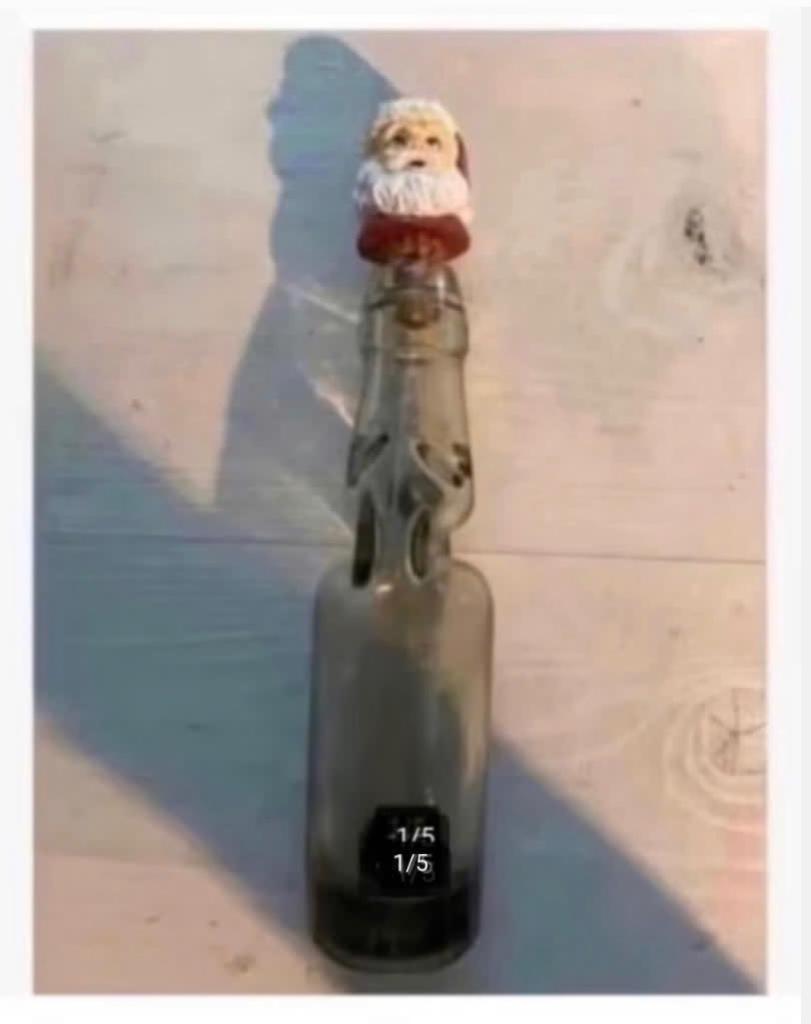 Vintage oude soda fles met kogel plus kurk, 27 cm, Ophalen of Verzenden