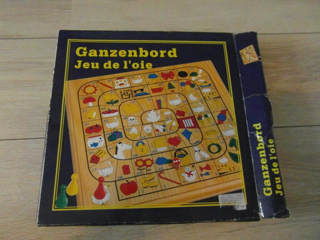 Houten ganzenbord, Hobby en Vrije tijd, Gezelschapsspellen | Bordspellen, Ophalen of Verzenden, Zo goed als nieuw