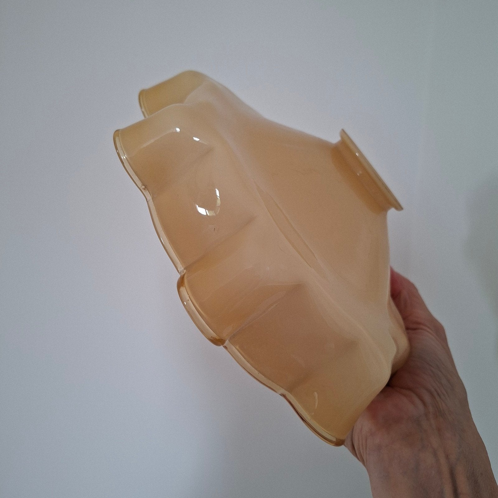 Vintage opaline glazen lampenkap - puntgaaf, Ophalen of Verzenden