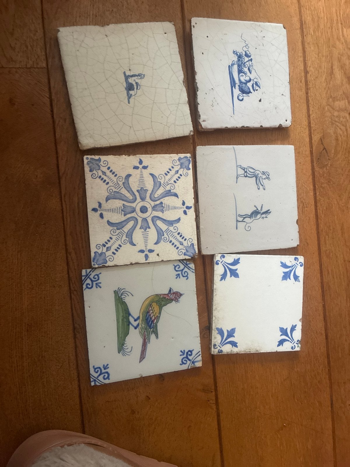 Antieke Delfts Blauwe Tegels - Diverse Motieven, Antiek en Kunst, Ophalen
