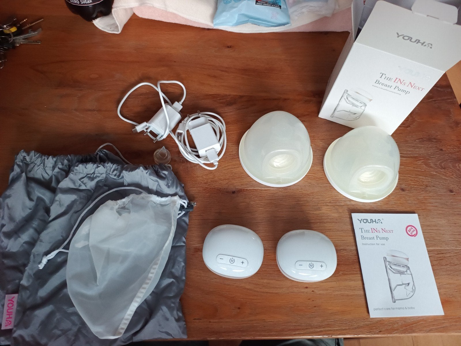 Youha The INs Next dubbele draadloze borstkolf -handsfree-, Ophalen of Verzenden, Zo goed als nieuw