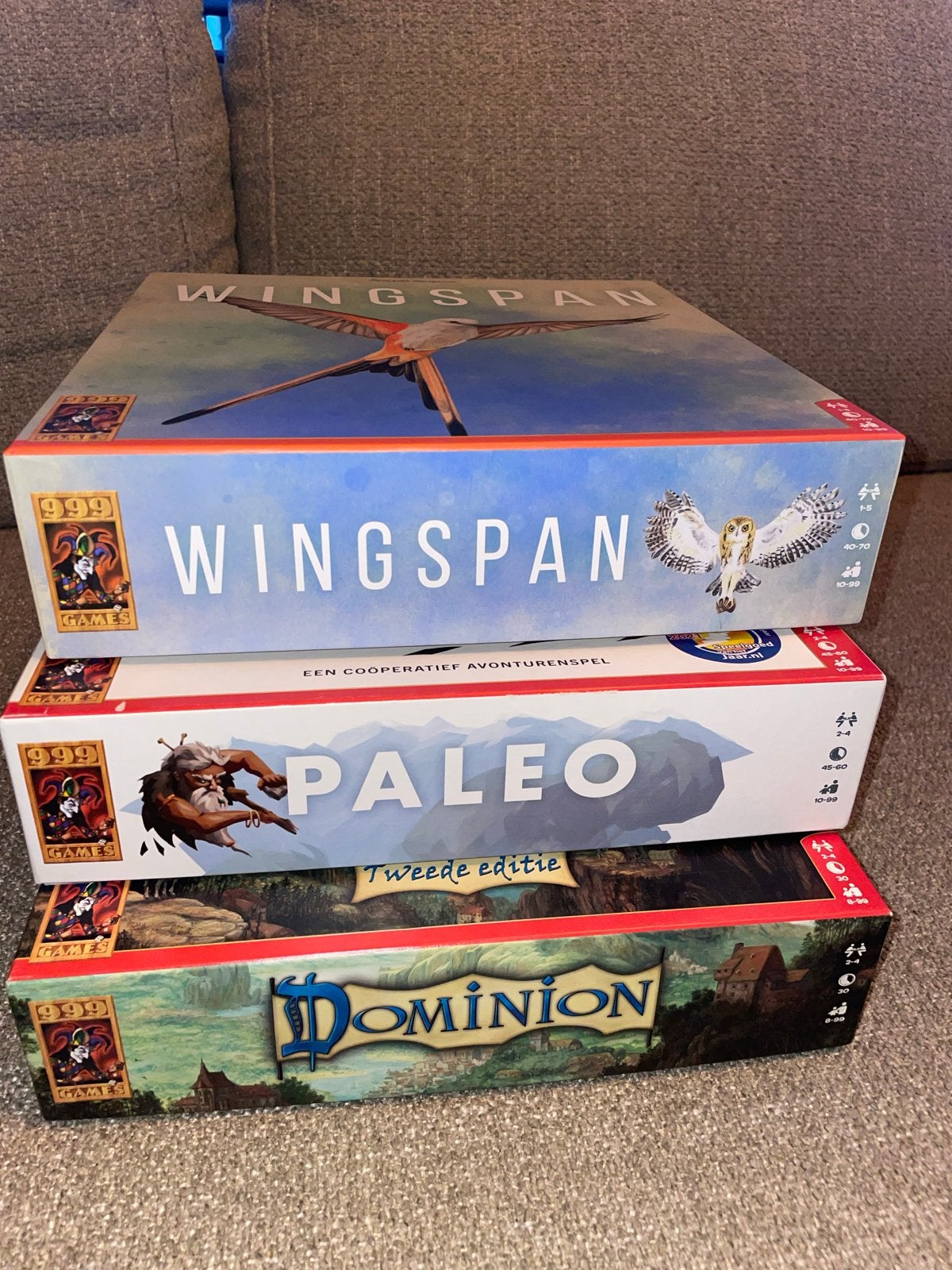 Bordspellen: Wingspan, Paleo, Dominion (Zo goed als nieuw), Hobby en Vrije tijd, Een of twee spelers, Ophalen of Verzenden, Zo goed als nieuw