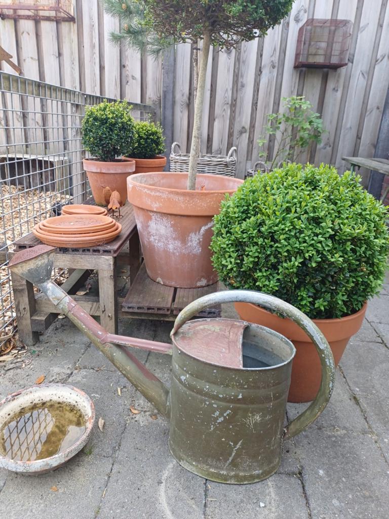 Brocante gieter - waterdicht, 70 cm breed, 40 cm hoog, Ophalen of Verzenden