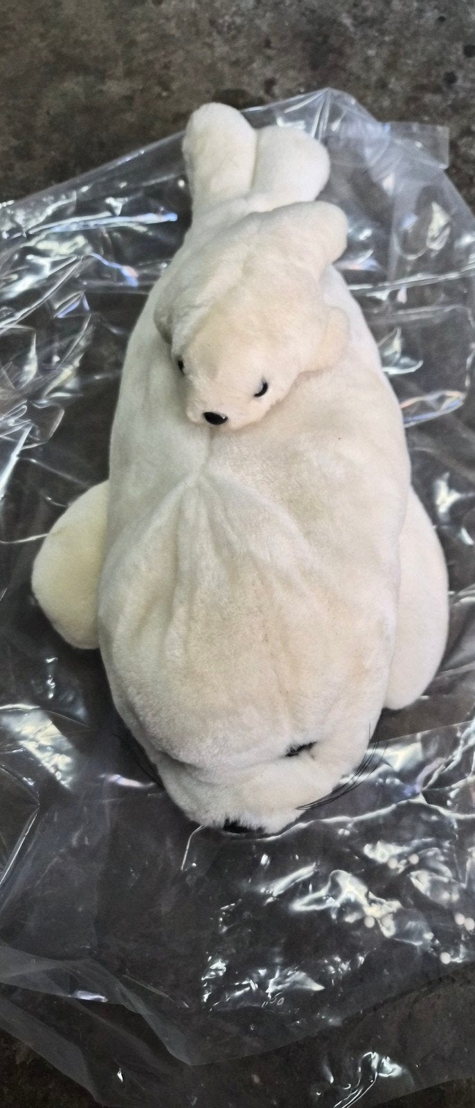 Zeehond knuffel met baby zeehond - Zo goed als nieuw, Ophalen of Verzenden, Zo goed als nieuw, Wit, Overige typen