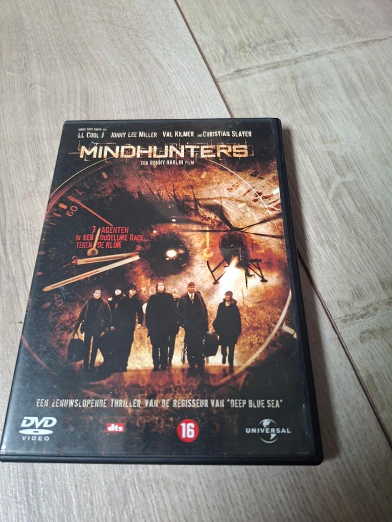 Mindhunters DVD - Zenuwslopende thriller, Cd's en Dvd's, Vanaf 16 jaar, Ophalen of Verzenden, Gebruikt, Actiethriller