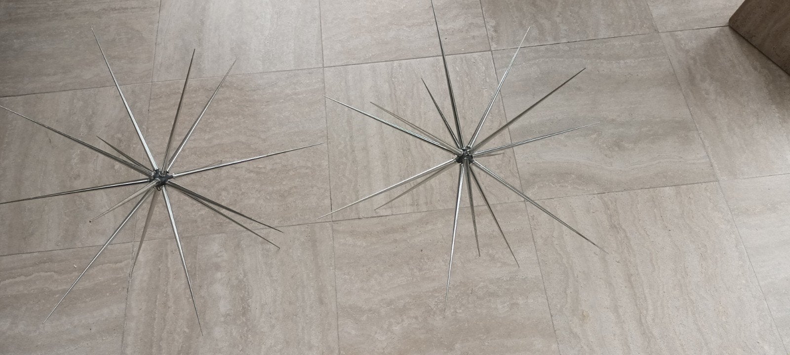2 kunststof kerststerren mooi ter deco zilver, Ophalen of Verzenden, Gebruikt