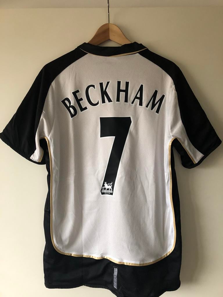 Beckham Manchester United retro voetbalshirt maat L, Ophalen of Verzenden, Zo goed als nieuw, Shirt
