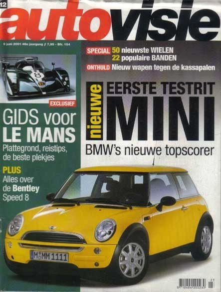 Autovisie 12 2001 : Mini Cooper - Hyundai Sonata - Toyota, Ophalen of Verzenden, Gelezen, Algemeen