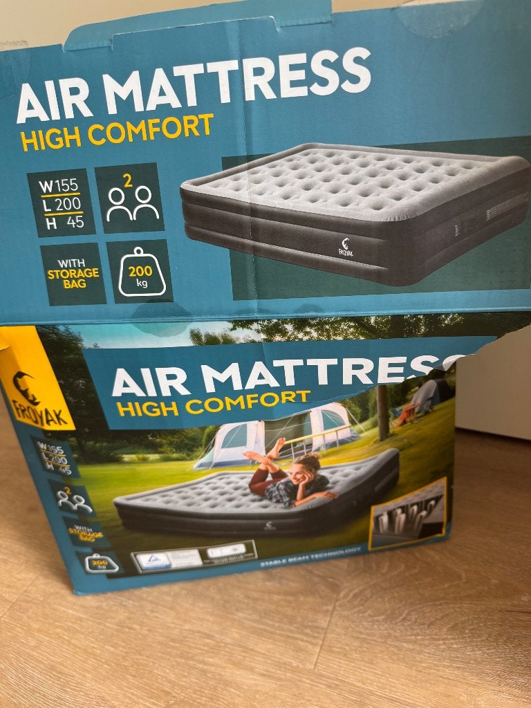 Air Mattress, Ophalen, Ingebouwde pomp, Zo goed als nieuw, 2-persoons