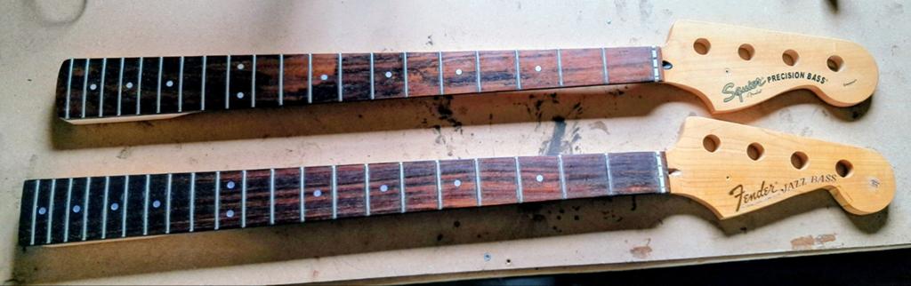 2 x basgitaarhals (SX en Squier), Muziek en Instrumenten, Instrumenten | Onderdelen, Ophalen of Verzenden, Gebruikt, Elektrische basgitaar