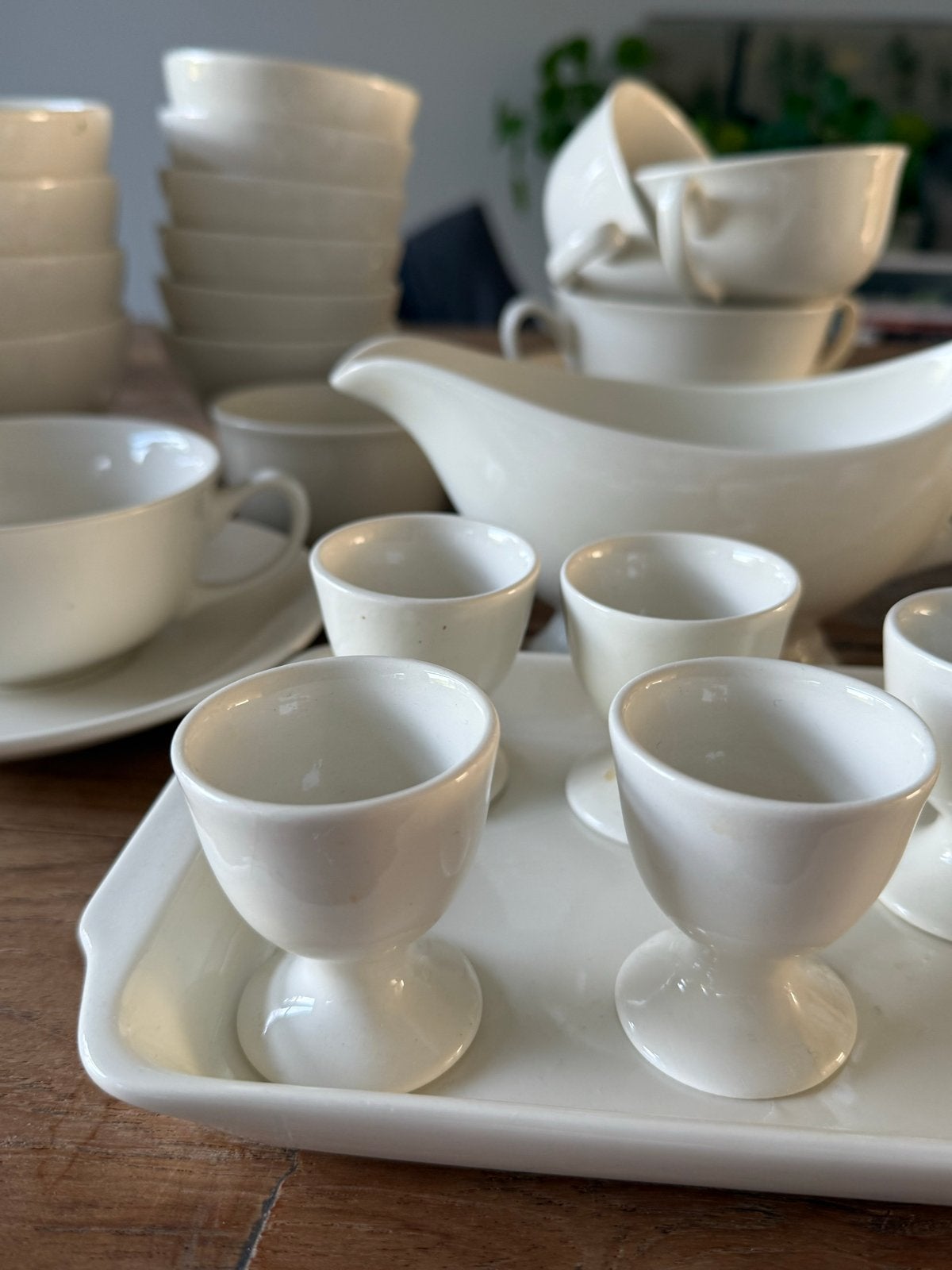 Royal Boch servies - servies in crème wit, Ophalen, Gebruikt, Royal Boch, Compleet servies