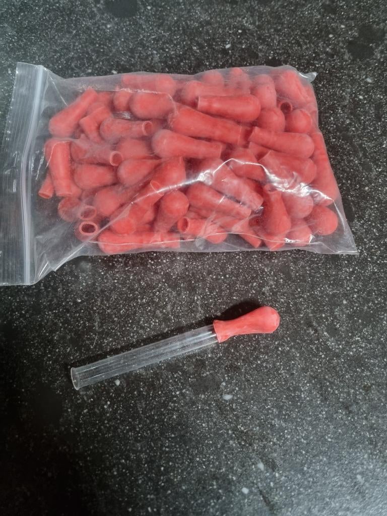 Pipet  ballon pipet rubber  microscoop, Ophalen of Verzenden, Zwart, Handen en Nagels
