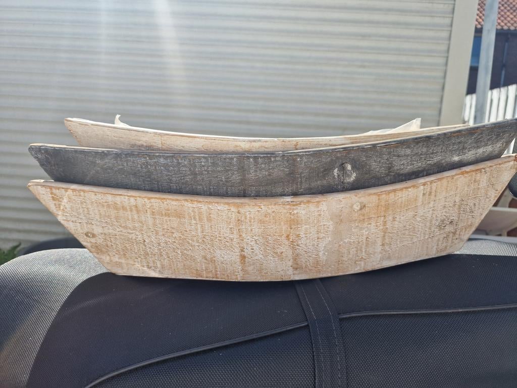 Decoratieve houten bootjes met plastic binnenlaag, Ophalen of Verzenden