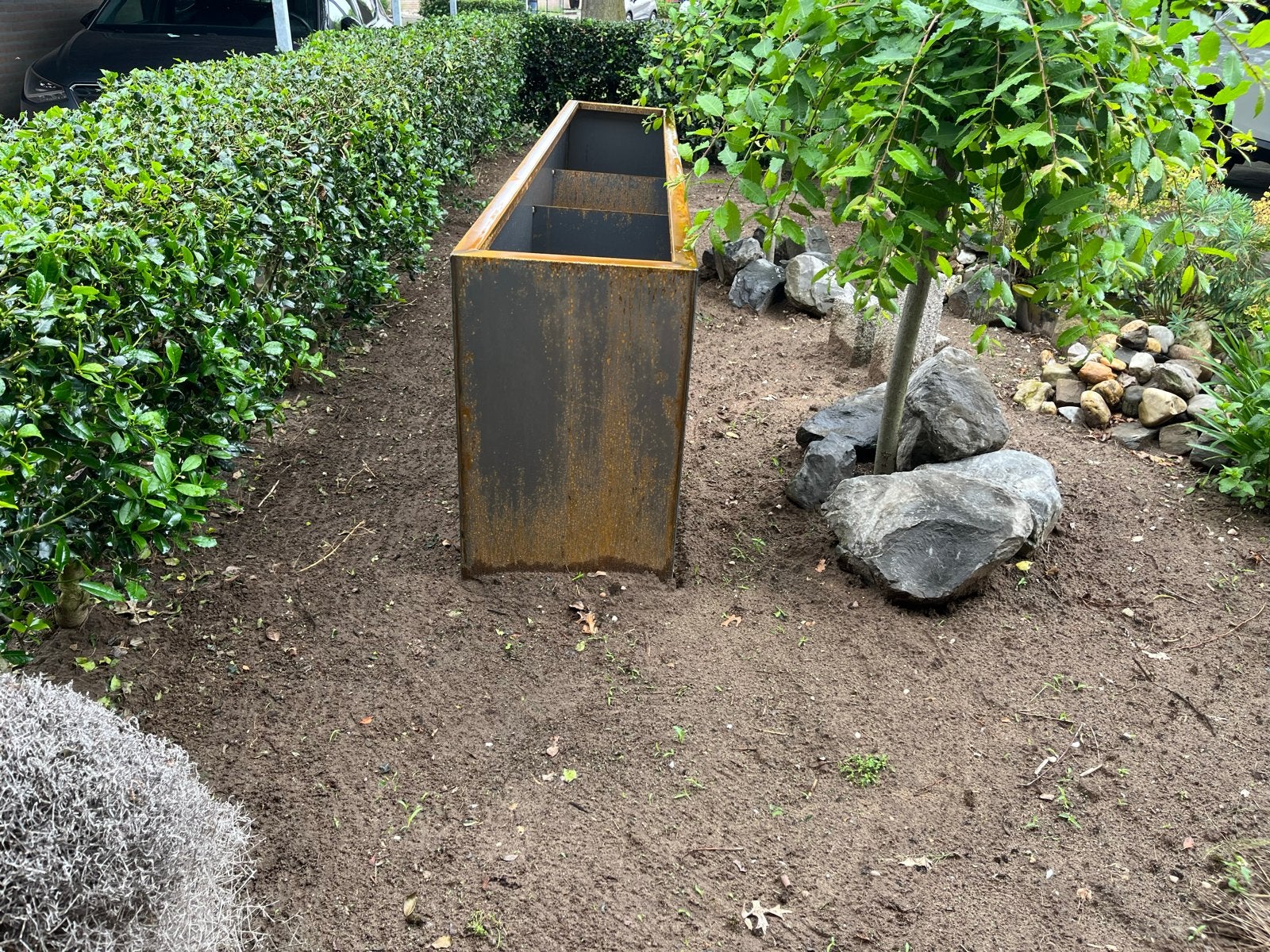 Nieuwe Cortenstaal Plantenbak - 3.00m lang, 0.80m hoog, 100 cm of meer, Nieuw, Ophalen of Verzenden, Metaal
