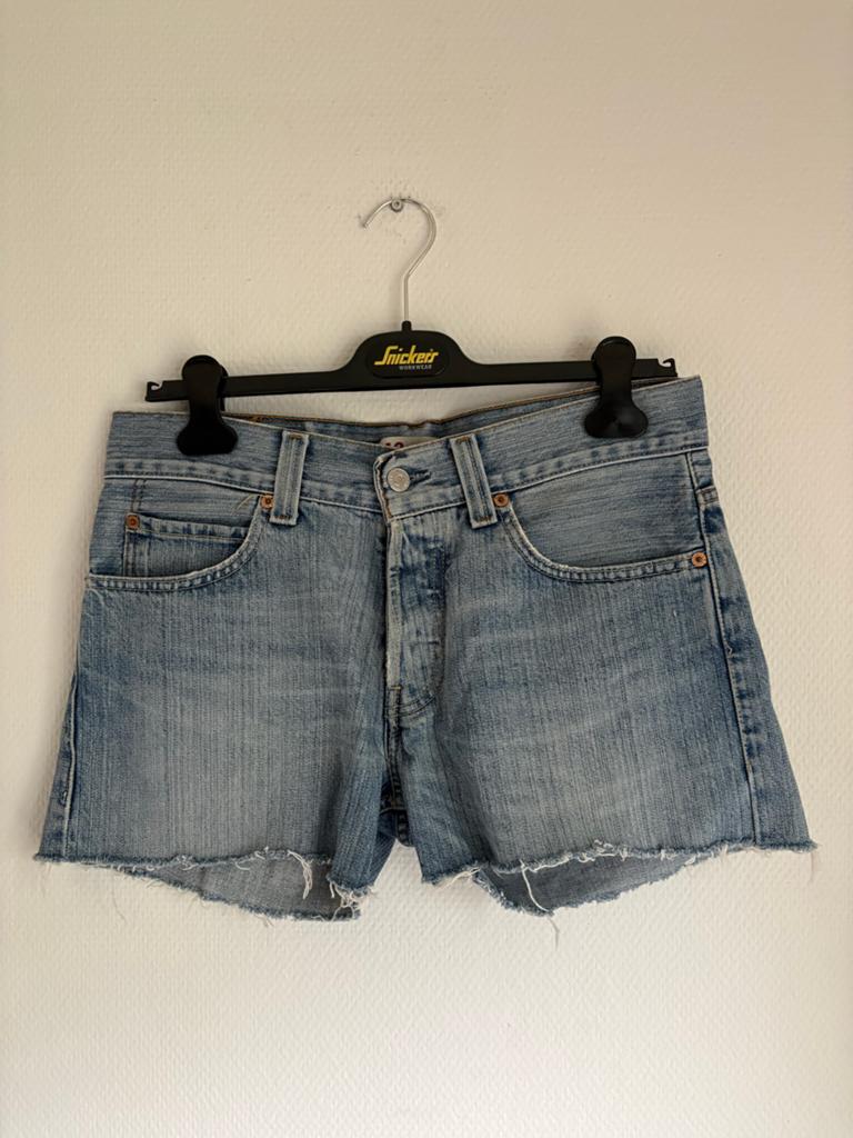 Levi's 512 Bootcut Denim Shorts - Maat S/M, Kort, Blauw, Nieuw, Ophalen of Verzenden