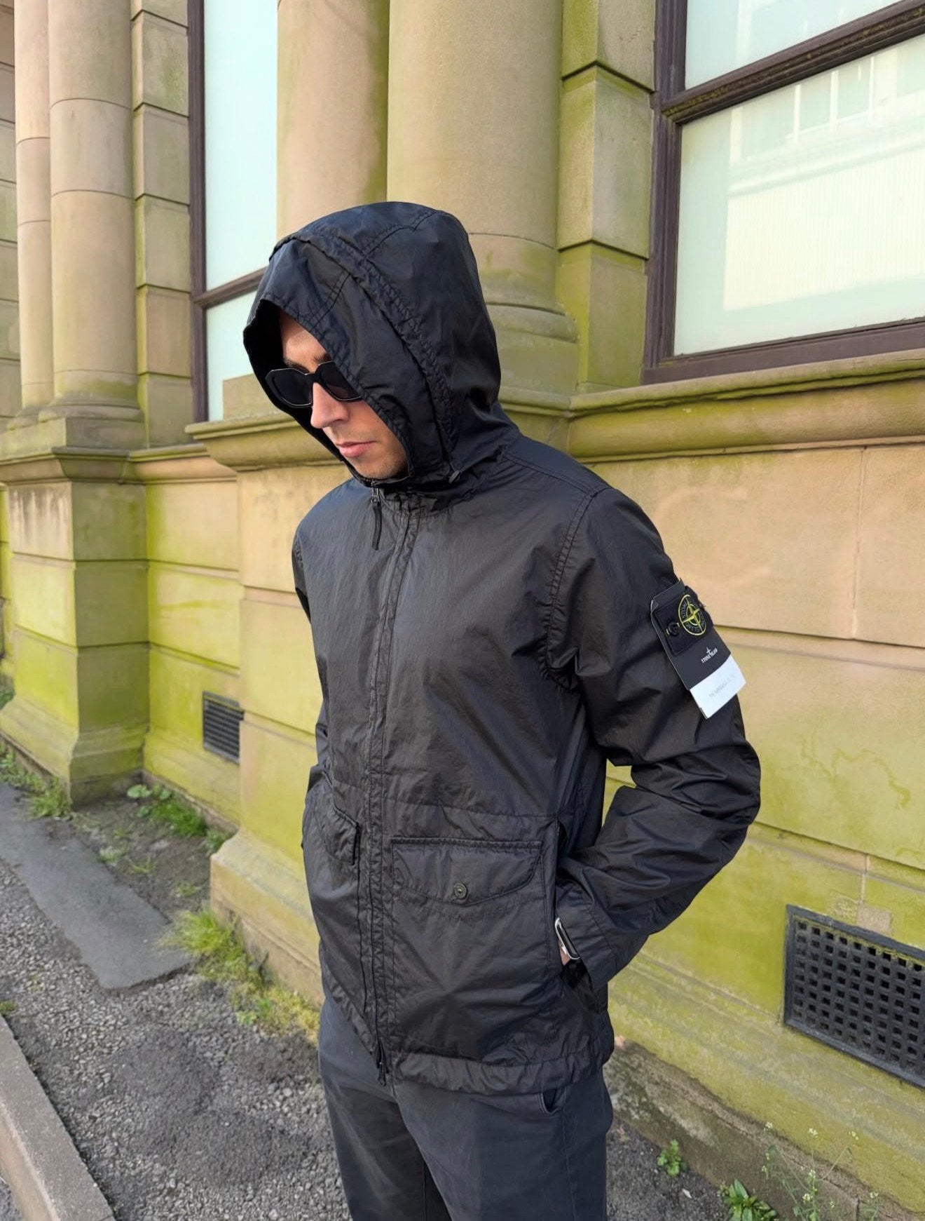 Stone Island Membrana 3L TC Jas Heren Maat L- Zwart, Ophalen of Verzenden, Zo goed als nieuw, Zwart