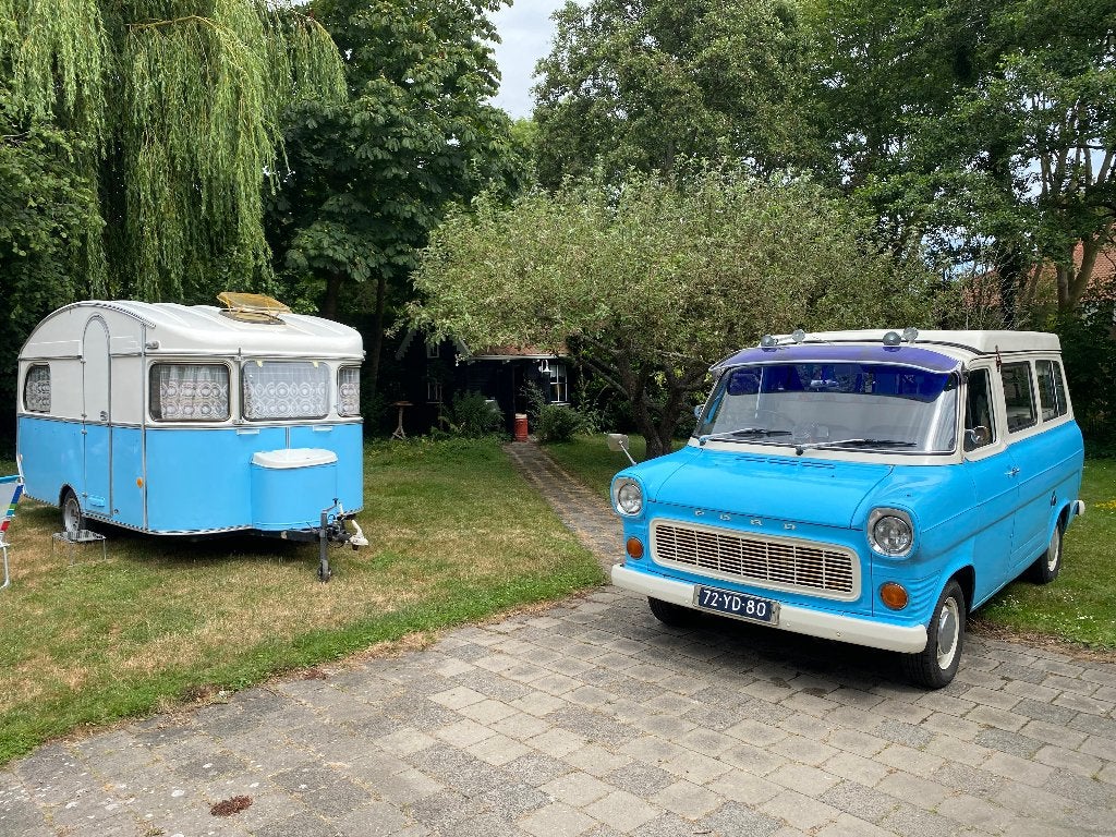Te koop: unieke combinatie van Camper en Caravan, Caravans en Kamperen, Campers, Buscamper of Camperbus, Ford, Handgeschakeld