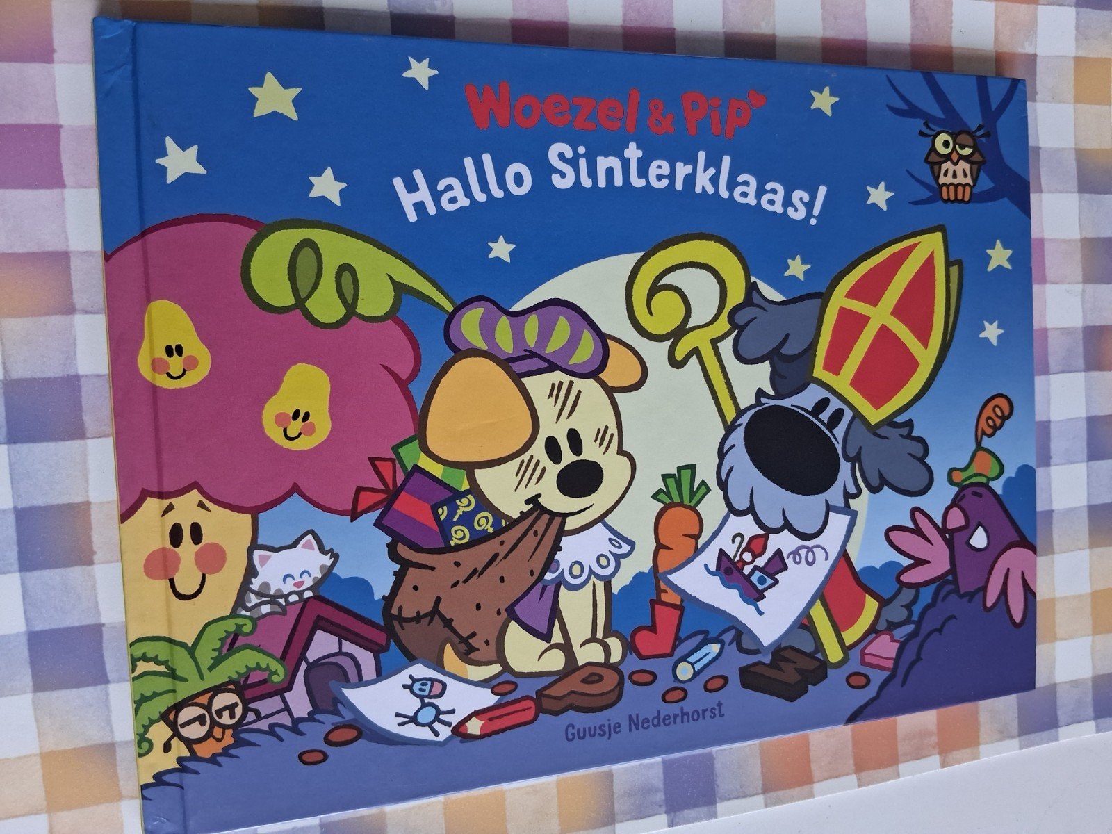 boek guusje nederhorst - woezel & pip - hallo sinterklaas!, Ophalen of Verzenden, Gelezen, 2 tot 3 jaar