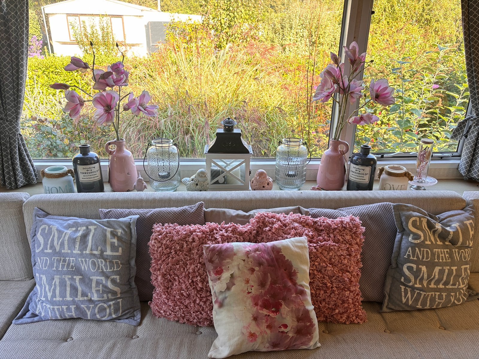 Decoratieve set: dienblad, vazen, vogels, Ophalen, Meerkleurig, Natuurlijk materiaal, Landelijk