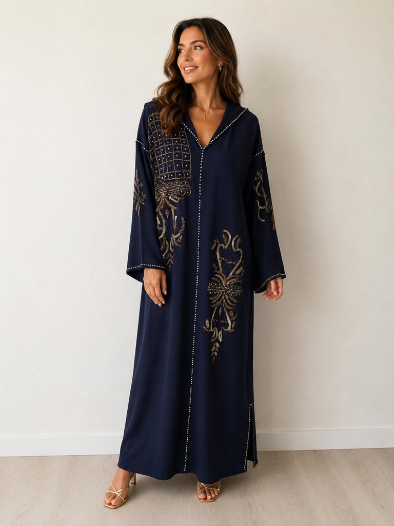 Mooie oversized Jalaba maat 38, Maat 38/40 (M), Blauw, Ophalen of Verzenden, Zo goed als nieuw