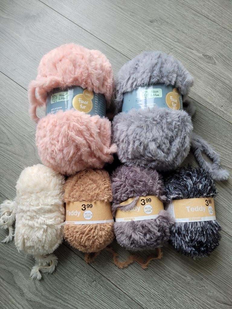 Zeeman Teddy & Alison & Mae (action) Faux Fur Garenpakket, Ophalen of Verzenden, Nieuw, Breien of Haken, Wol of Garen