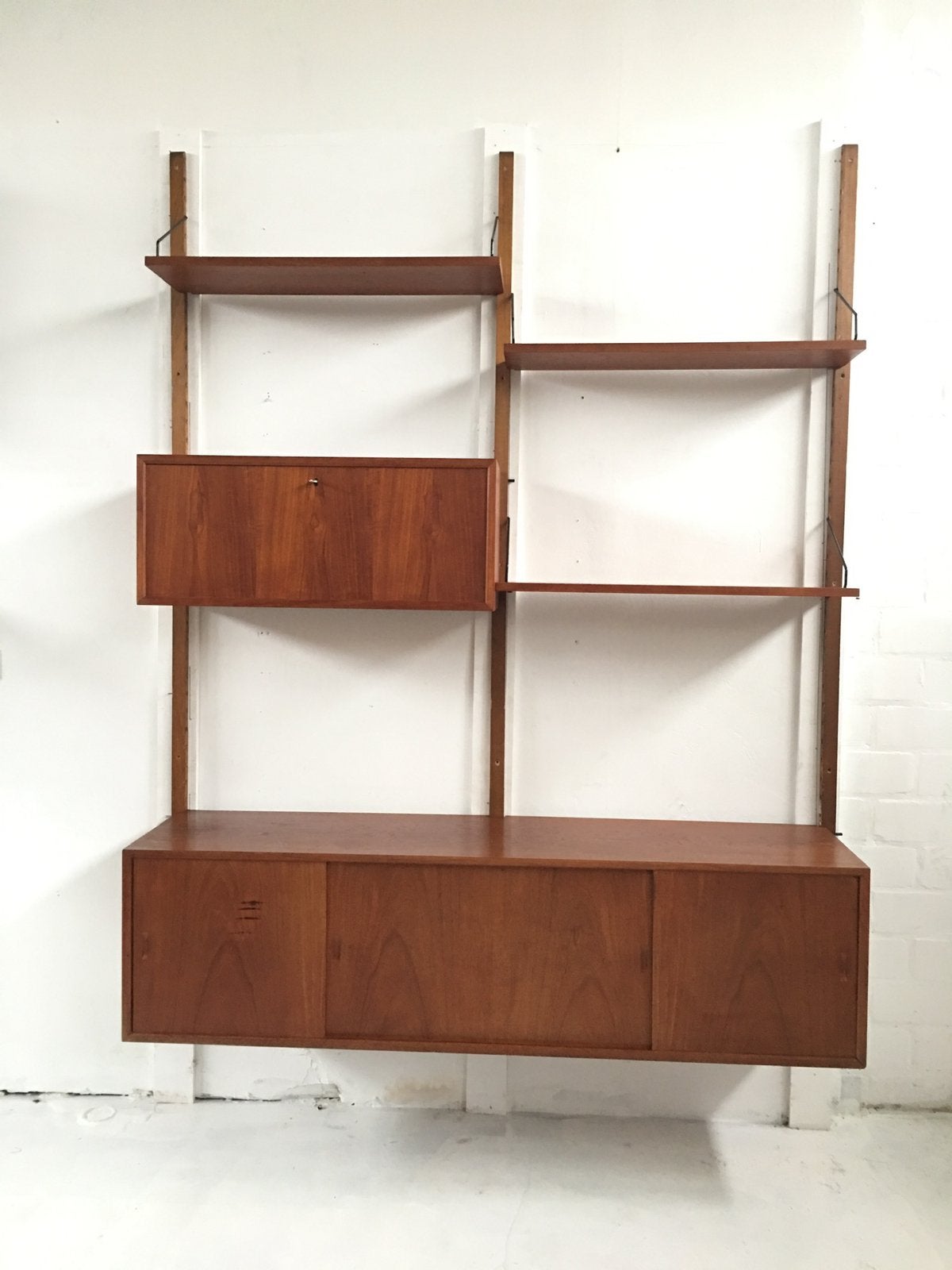 Poul Cadovius by Royal System vintage modulair wandsysteem, Gebruikt, 150 tot 200 cm, Teakhout, Ophalen of Verzenden