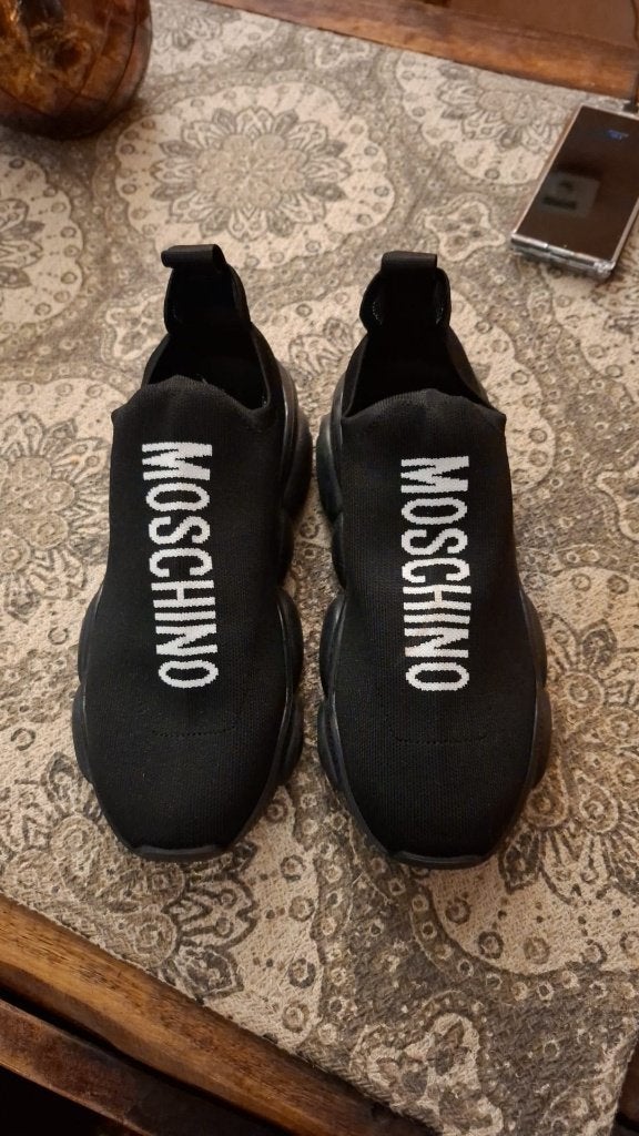 Moschino couture logo soxsneakers, Moschino, Zwart, Nieuw, Ophalen of Verzenden