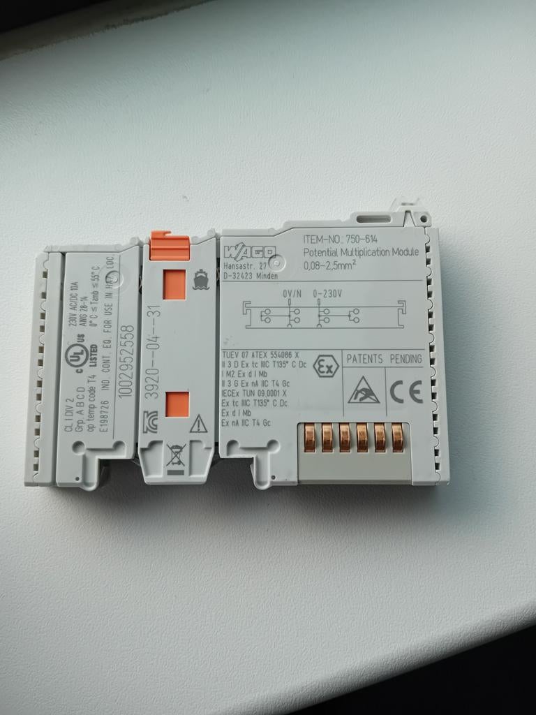 WAGO Potentiaal Voeding 230V Modules (750-614 & 750-612), Verzenden