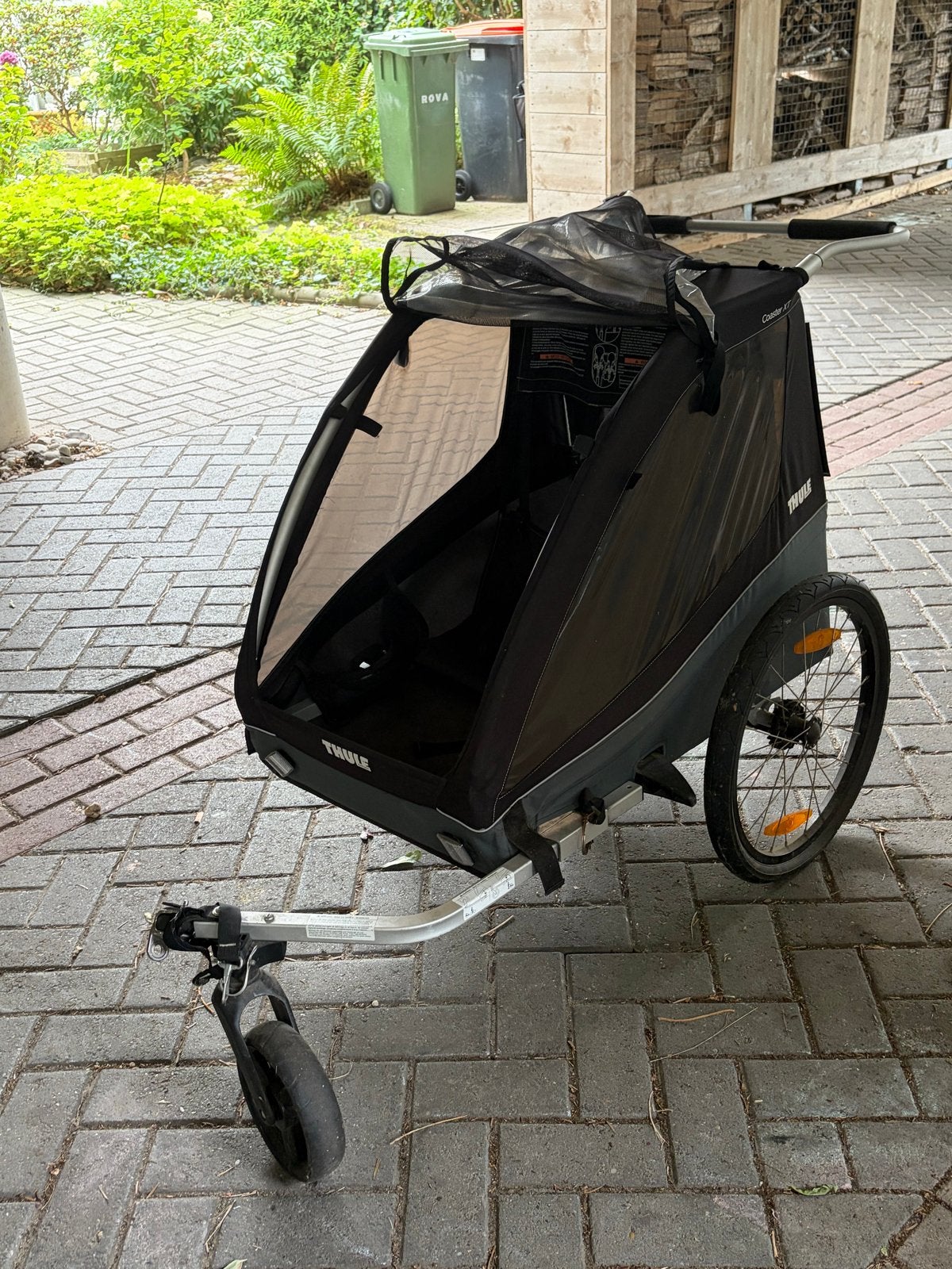 Thule Coaster XT Kinderfietskar, Ophalen, Gebruikt, Opvouwbaar, Kinderkar