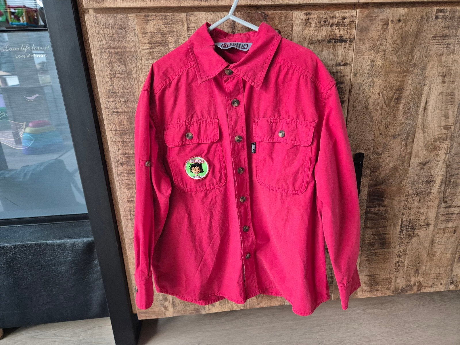 nette scouting blouse speltak bevers maar 134, Ophalen of Verzenden, Zo goed als nieuw, Kleding