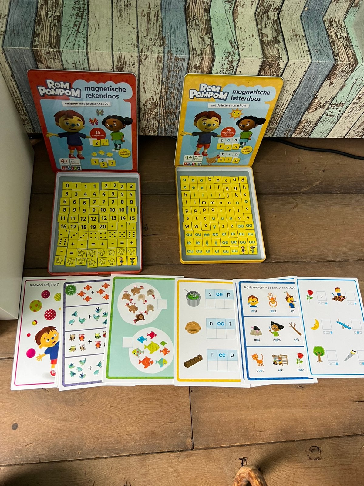 Rom Pompom magnetische rekendoos & letterdoos, Ophalen of Verzenden, Zo goed als nieuw