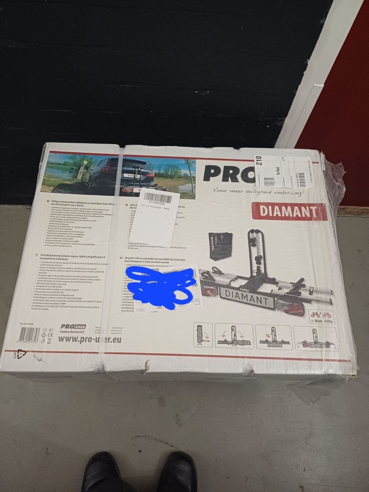 Nieuwe Pro-User Diamant Trekhaak Fietsendrager (2 fietsen), Ophalen, Nieuw, 2 fietsen, Trekhaakdrager