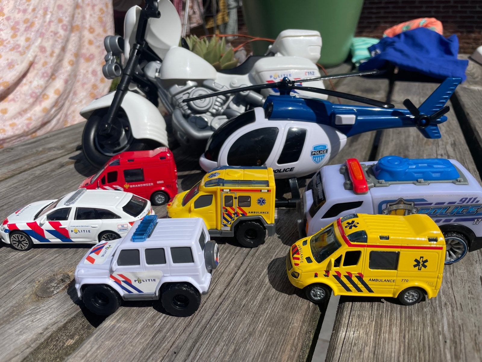 10x Politie, Ambulance, Brandweer Voertuigen & Helikopter, Ophalen of Verzenden, Gebruikt