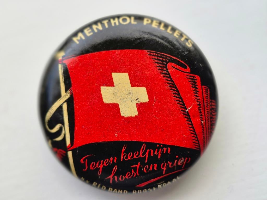Red Band Menthol Pellets pastilles blikje Roosendaal, Verzamelen, Blikken, Ophalen of Verzenden, Gebruikt, Overige