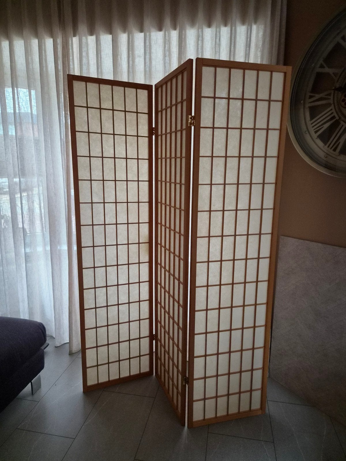 Gratis Japanse Shoji kamerscherm, 3 panelen, Ophalen, Gebruikt