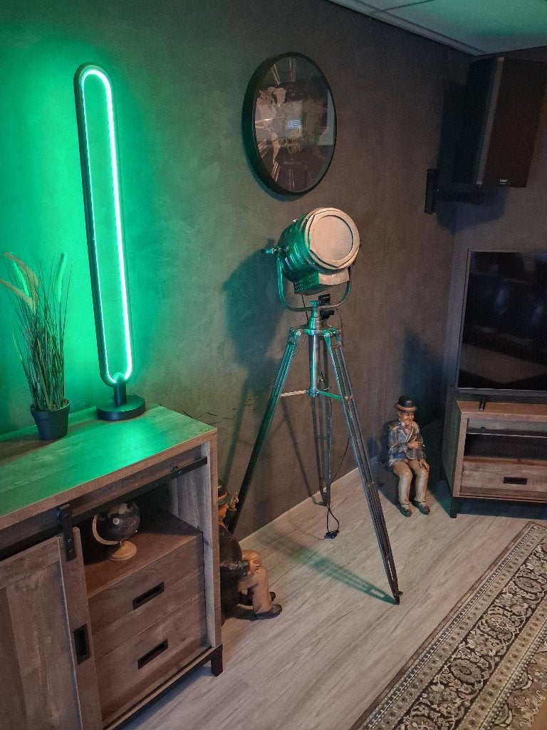 Mooie lamp 1.60 hoog, Industrele lamp, Ophalen of Verzenden, Zo goed als nieuw, Metaal