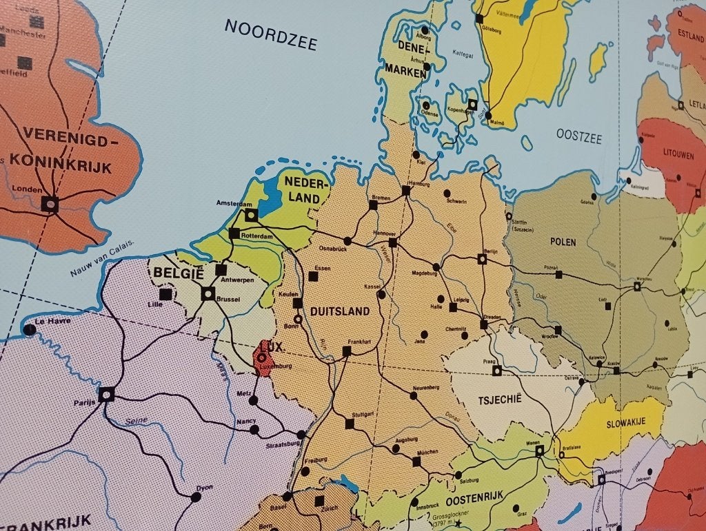 grote schoolkaart van Europa staatkundig, 2000 tot heden, Europa Overig, Landkaart, Ophalen