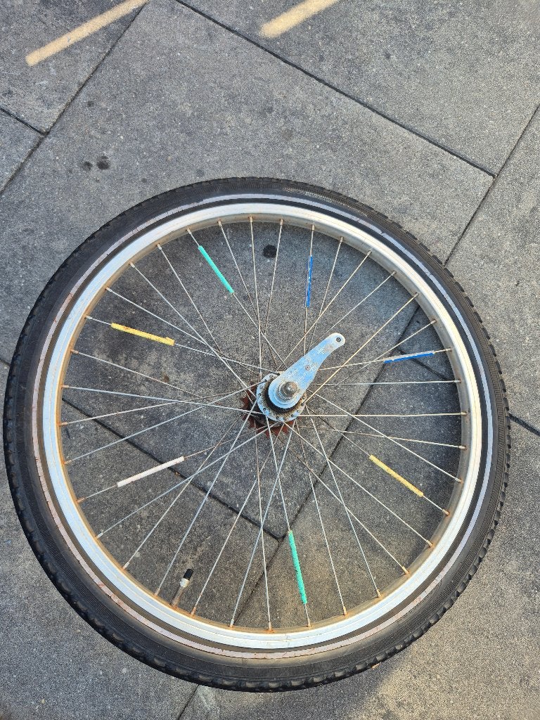 Achterwiel 24 inch met terugtraprem, Ophalen of Verzenden, Kinderfiets, Wiel, Aluminium