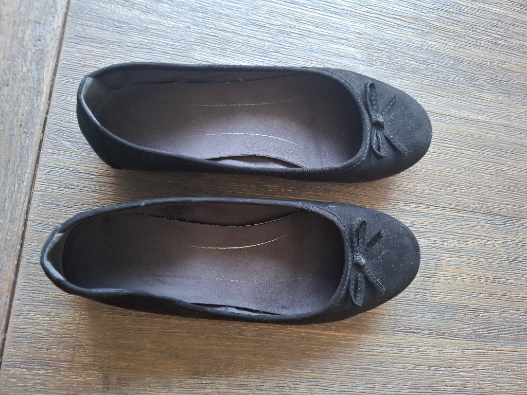 Zwarte ballerina maat 38, Zwart, Ballerina's, Ophalen of Verzenden, Onbekend