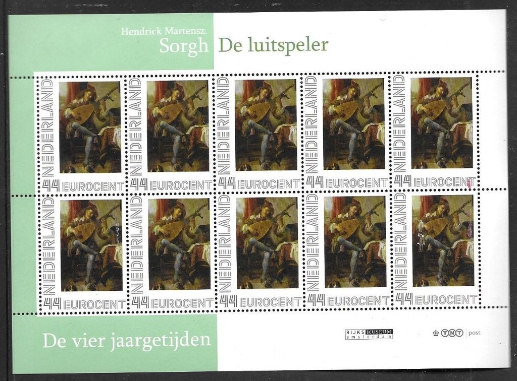 vel Pers zegels 4 jaargetijden Sorgh/Luitspeler, pfr, Postzegels en Munten, Ophalen of Verzenden, Postfris