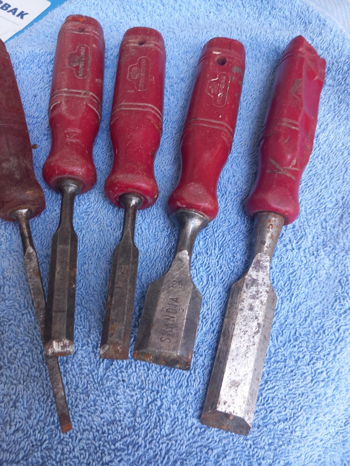 Set van 5 gebruikte houtbeitels, Ophalen of Verzenden, Gebruikt