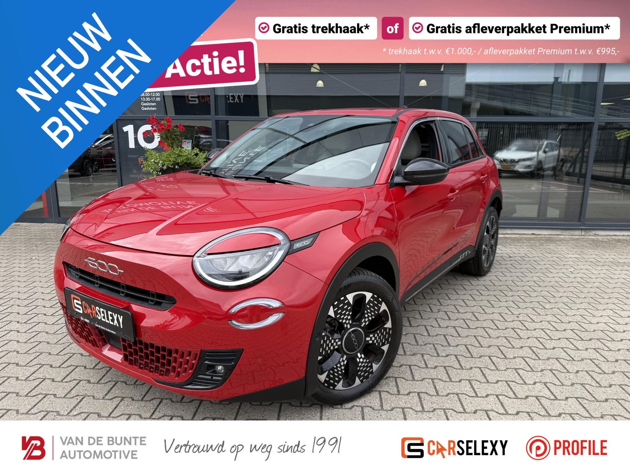 Fiat 600 1.2 Hybrid La Prima *ACC & Massage*, Auto's, Gebruikt, Euro 6, 1199 cc, 620 kg