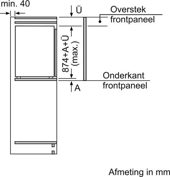 Bosch inbouw koelkast - Serie 2 - KIL22NSE0 - Sleepdeur, 85 tot 120 cm, BSH Huishoudapparaten, 100 tot 150 liter, Nieuw